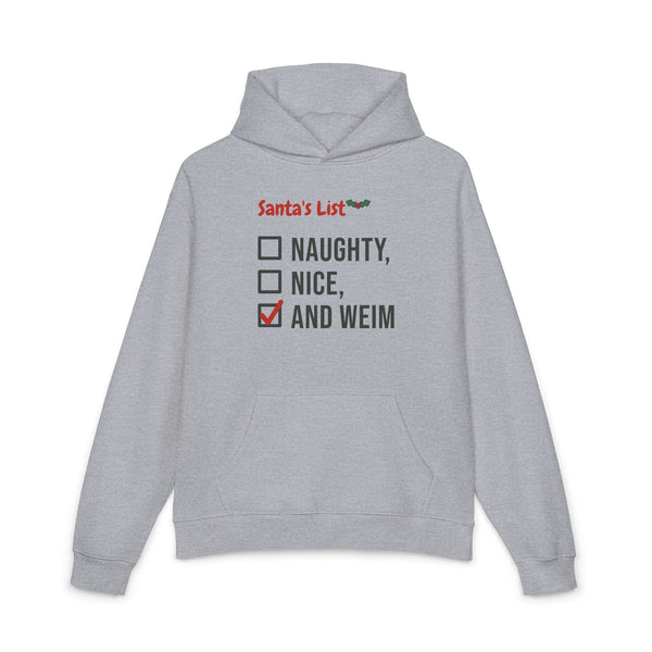 Naughty, Nice, and Weim Hoodie
